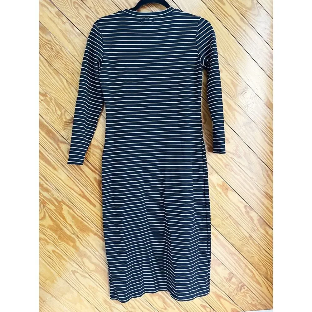 Sonnet James Play Stripe Midi Dress Navy White - Picture 4 of 7